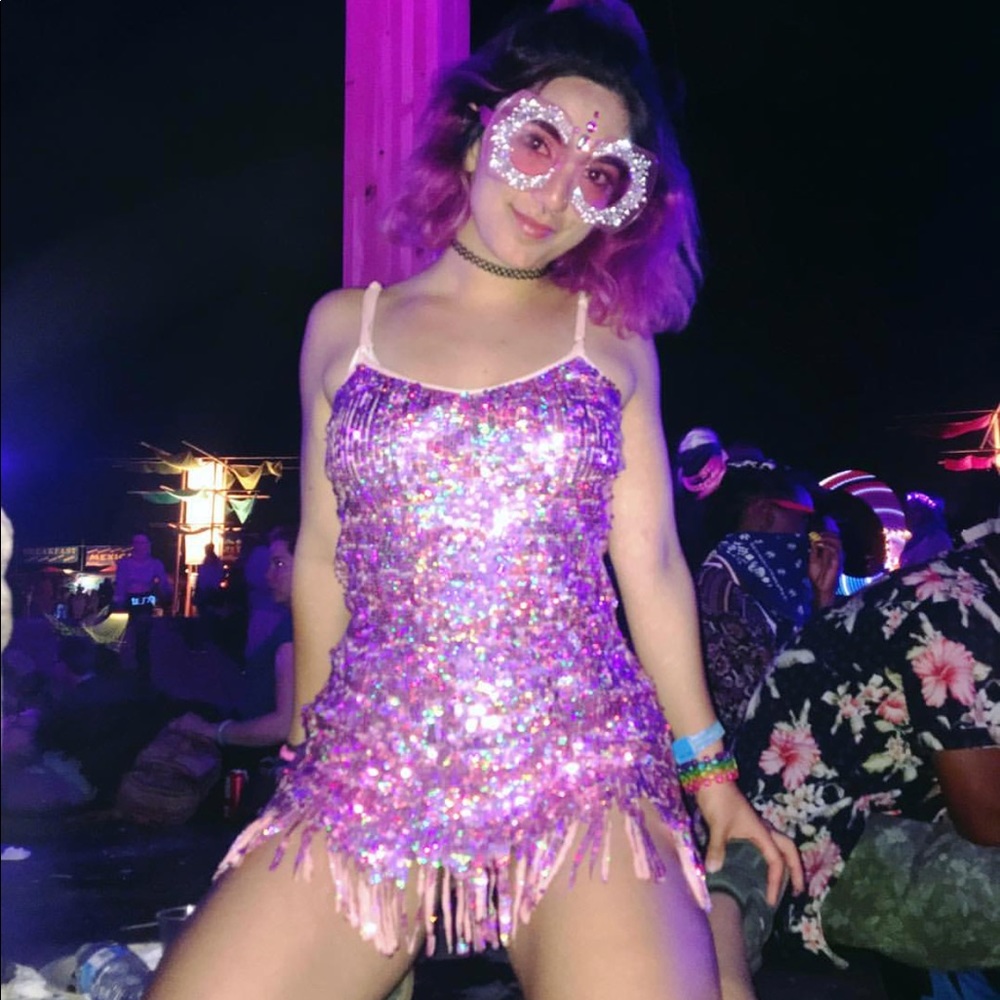 Bubblegum Sequin Mini Dress